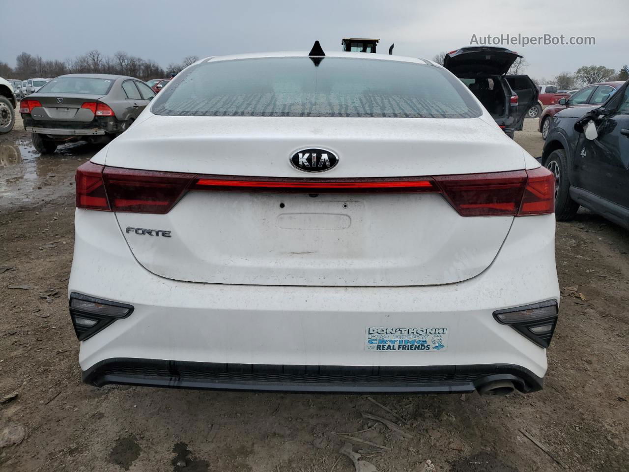 2020 Kia Forte Fe White vin: 3KPF24AD9LE184041