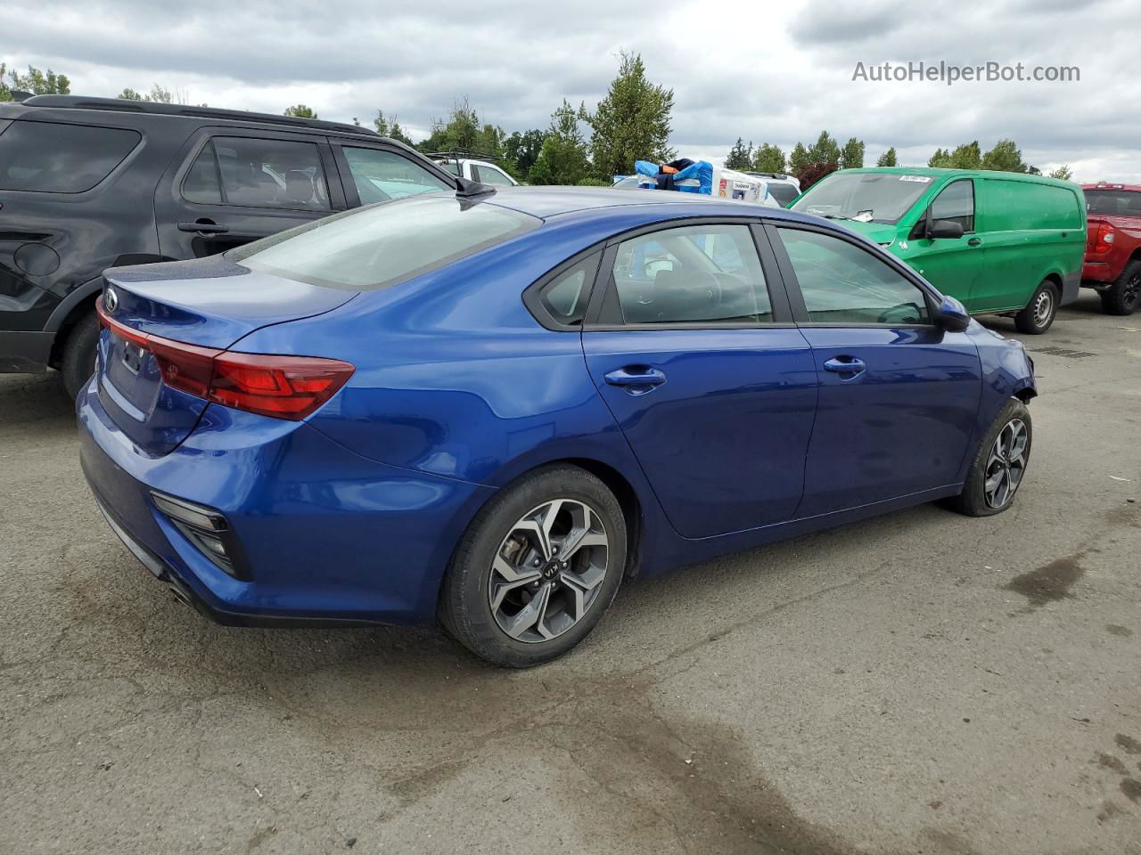 2020 Kia Forte Fe Синий vin: 3KPF24ADXLE182833