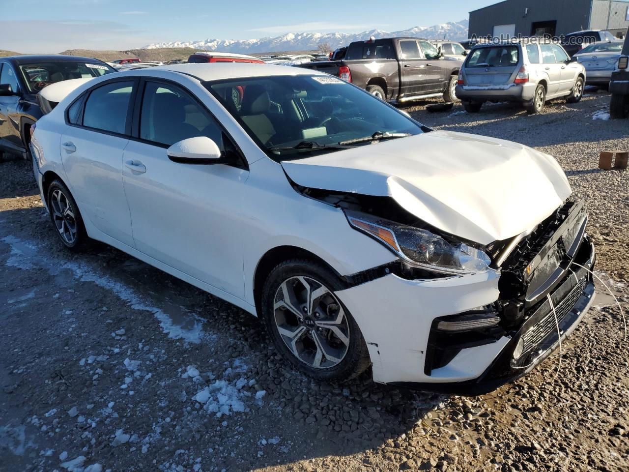 2020 Kia Forte Fe White vin: 3KPF24ADXLE205866