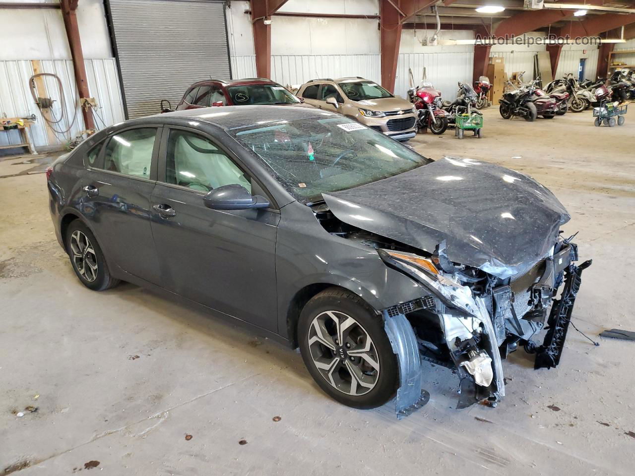 2020 Kia Forte Fe Gray vin: 3KPF24ADXLE237006