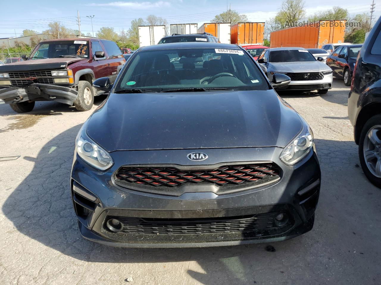 2020 Kia Forte Gt Line Gray vin: 3KPF34AD0LE232796