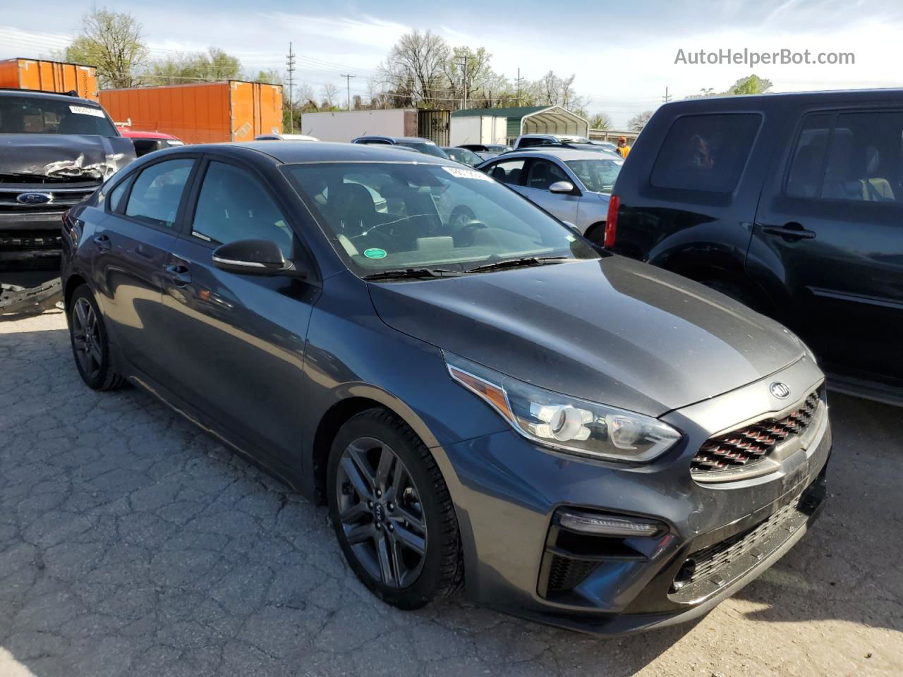 2020 Kia Forte Gt Line Gray vin: 3KPF34AD0LE232796