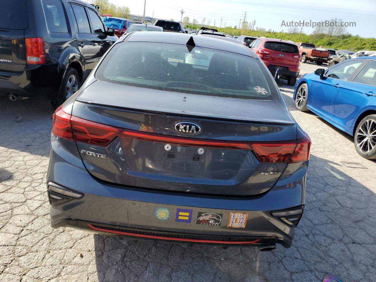 2020 Kia Forte Gt Line Gray vin: 3KPF34AD0LE232796