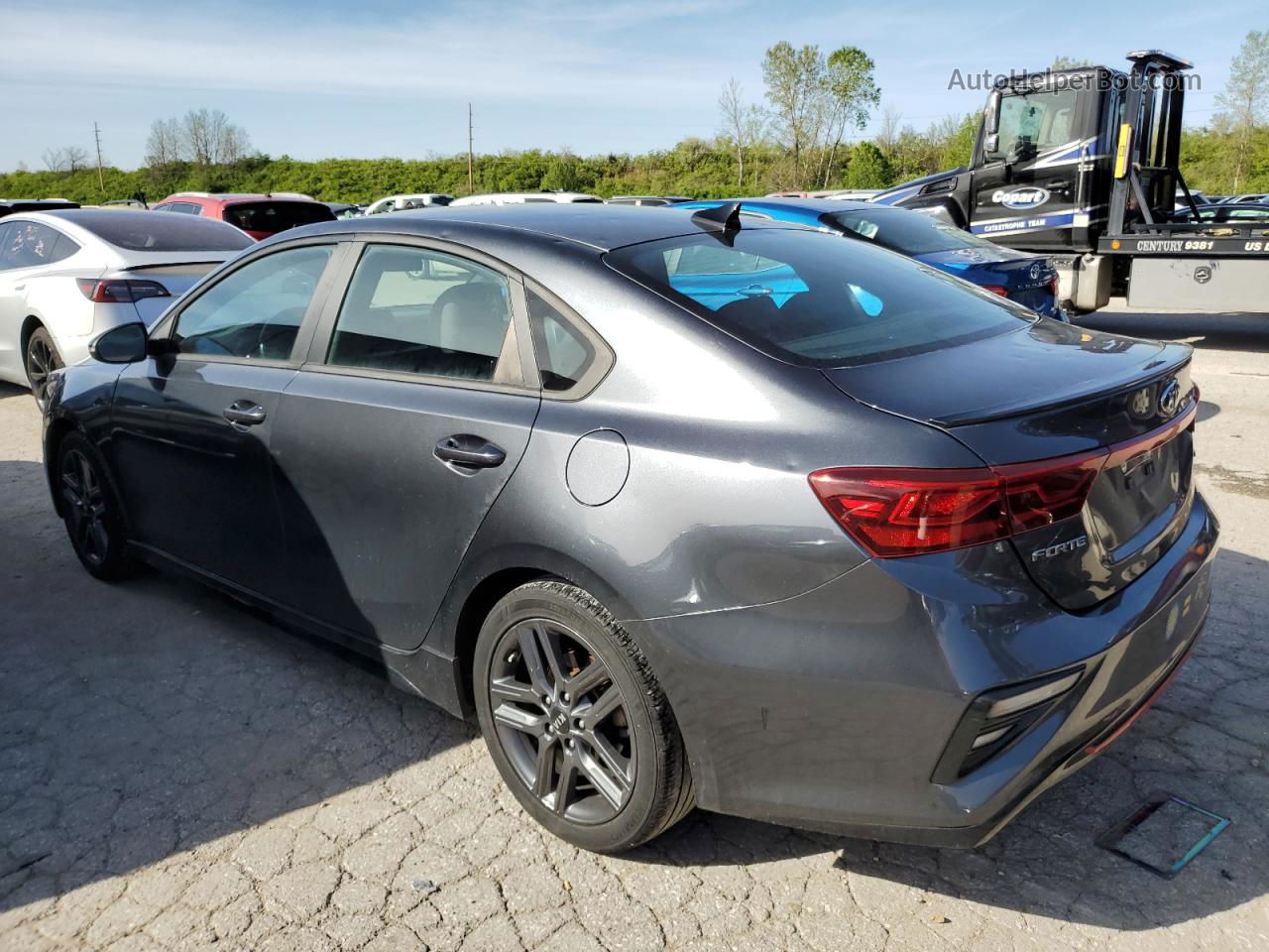 2020 Kia Forte Gt Line Gray vin: 3KPF34AD0LE232796