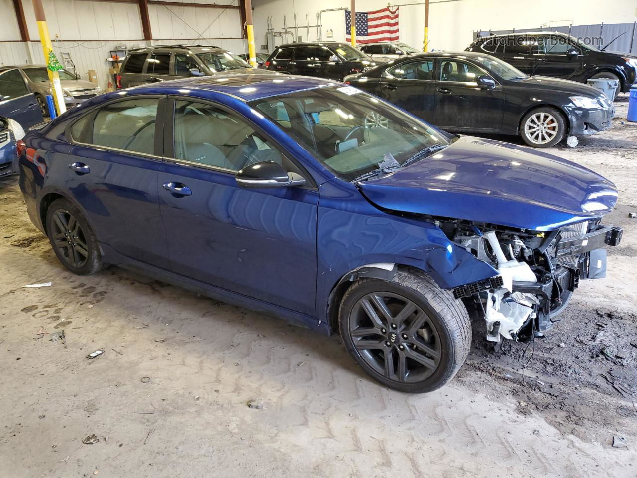 2020 Kia Forte Gt Line Blue vin: 3KPF34AD1LE252152