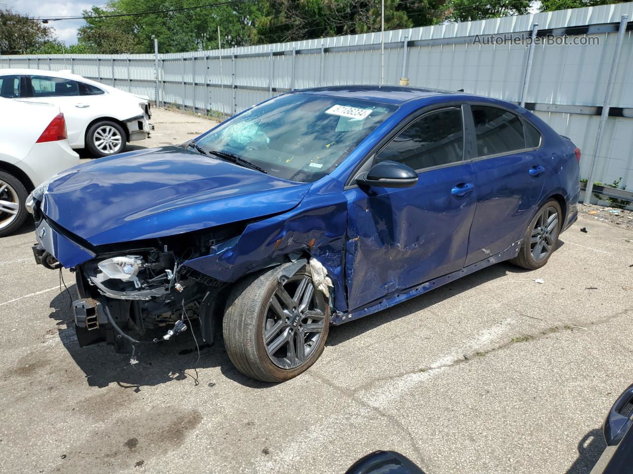 2020 Kia Forte Gt Line Blue vin: 3KPF34AD2LE206782