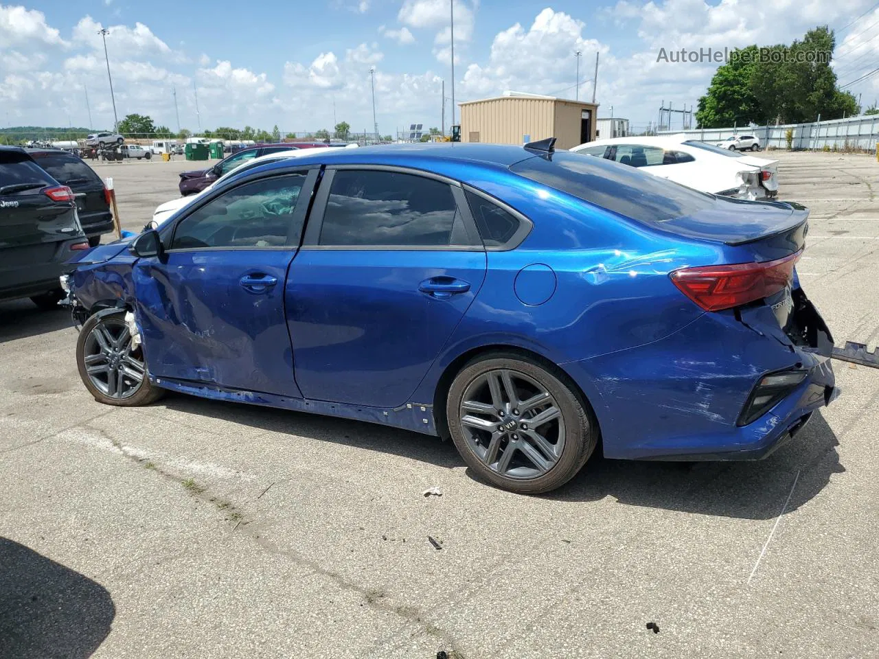 2020 Kia Forte Gt Line Blue vin: 3KPF34AD2LE206782