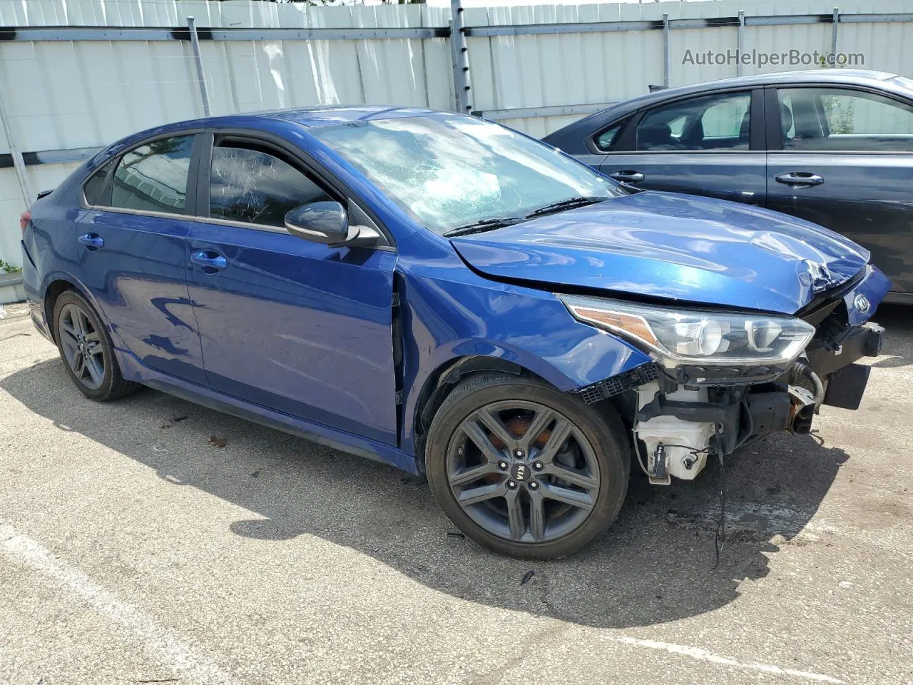 2020 Kia Forte Gt Line Blue vin: 3KPF34AD2LE206782