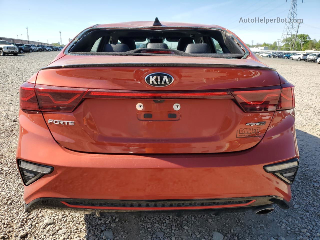 2020 Kia Forte Gt Line Orange vin: 3KPF34AD3LE249057