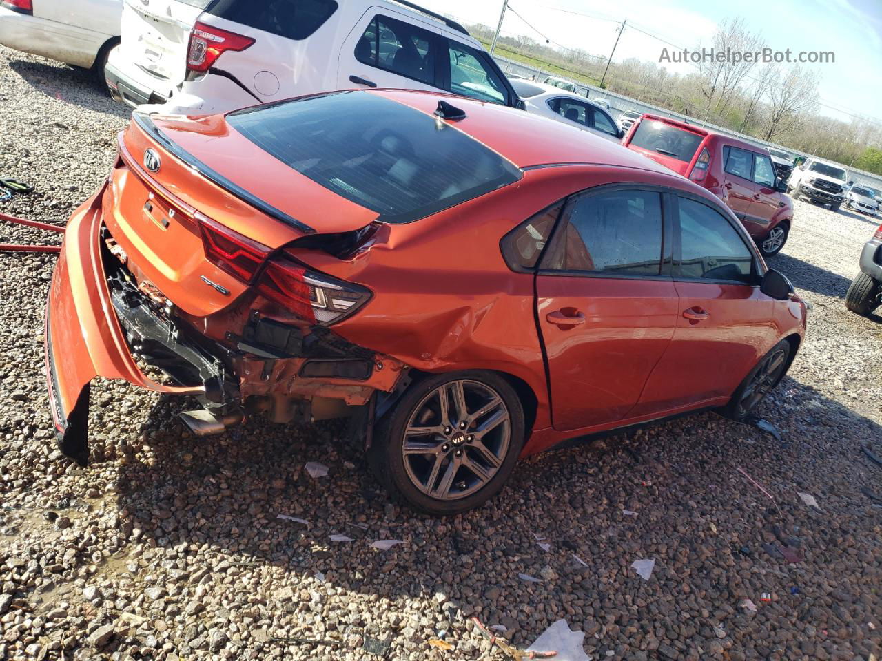 2020 Kia Forte Gt Line Orange vin: 3KPF34AD4LE153115