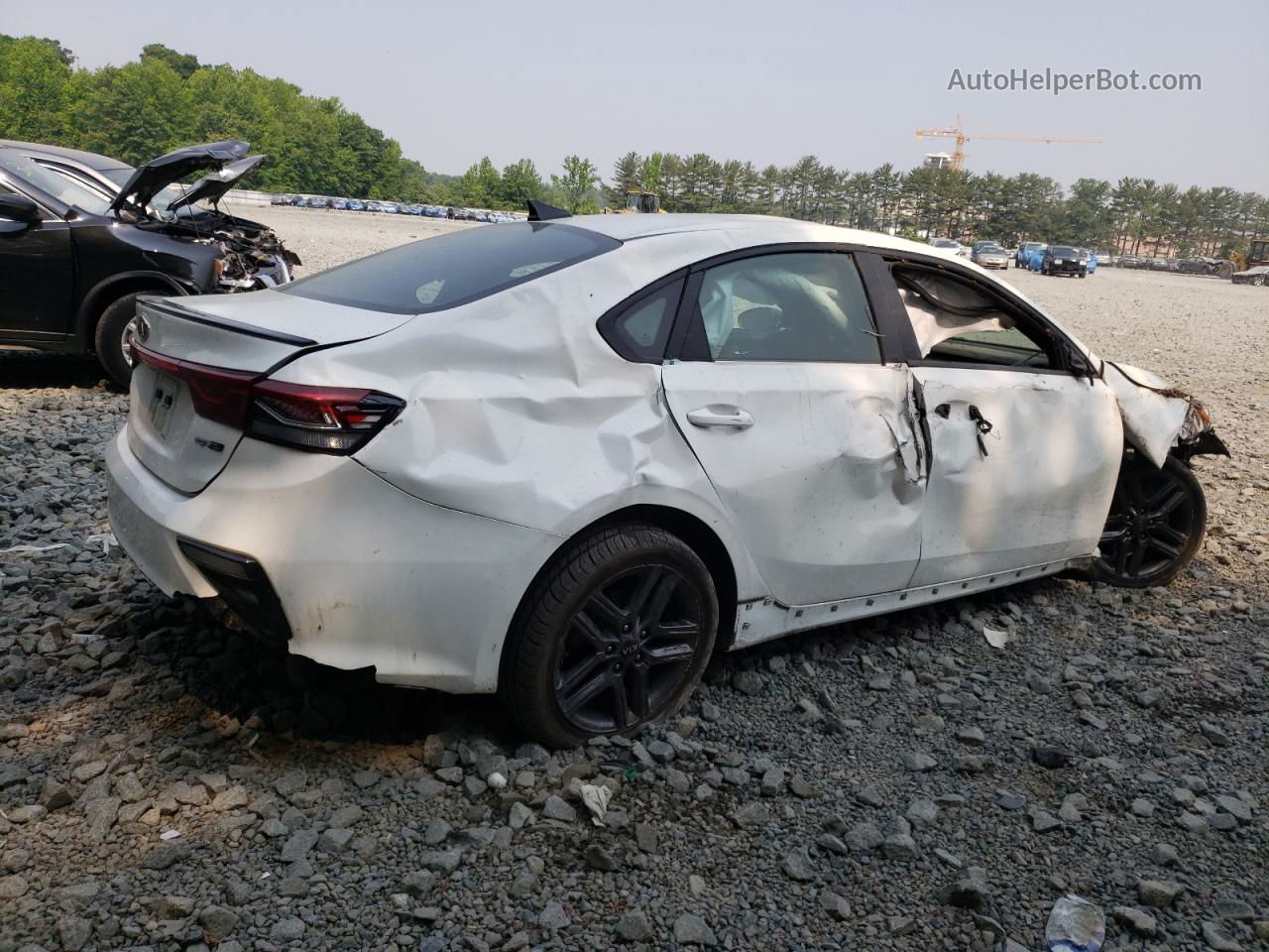 2020 Kia Forte Gt Line White vin: 3KPF34AD5LE158680