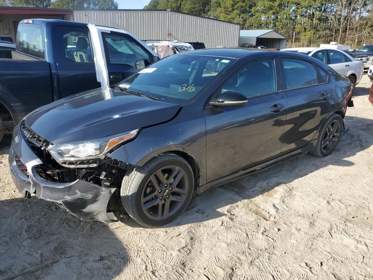 2020 Kia Forte Gt Line Gray vin: 3KPF34AD5LE169212