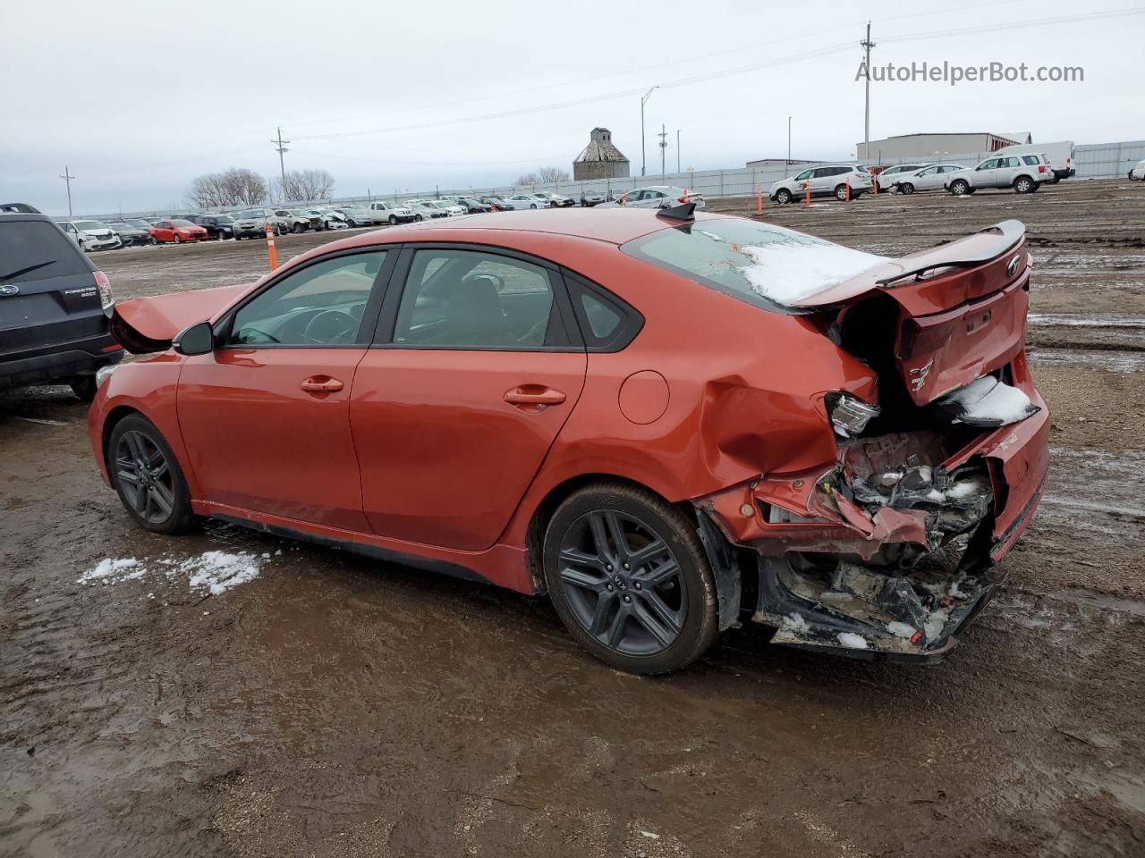 2020 Kia Forte Gt Line Оранжевый vin: 3KPF34AD6LE137756