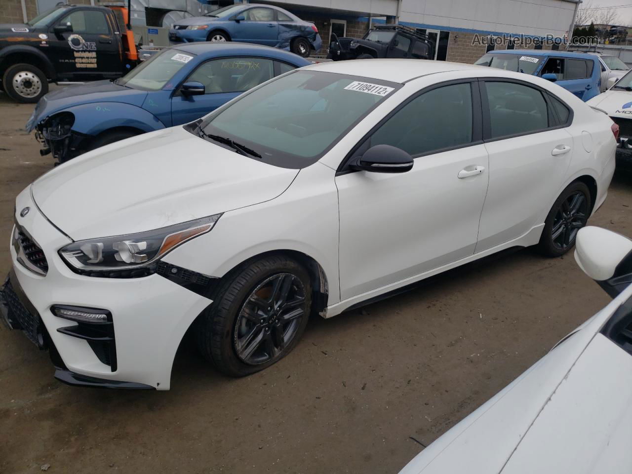 2020 Kia Forte Gt Line White vin: 3KPF34AD6LE145937