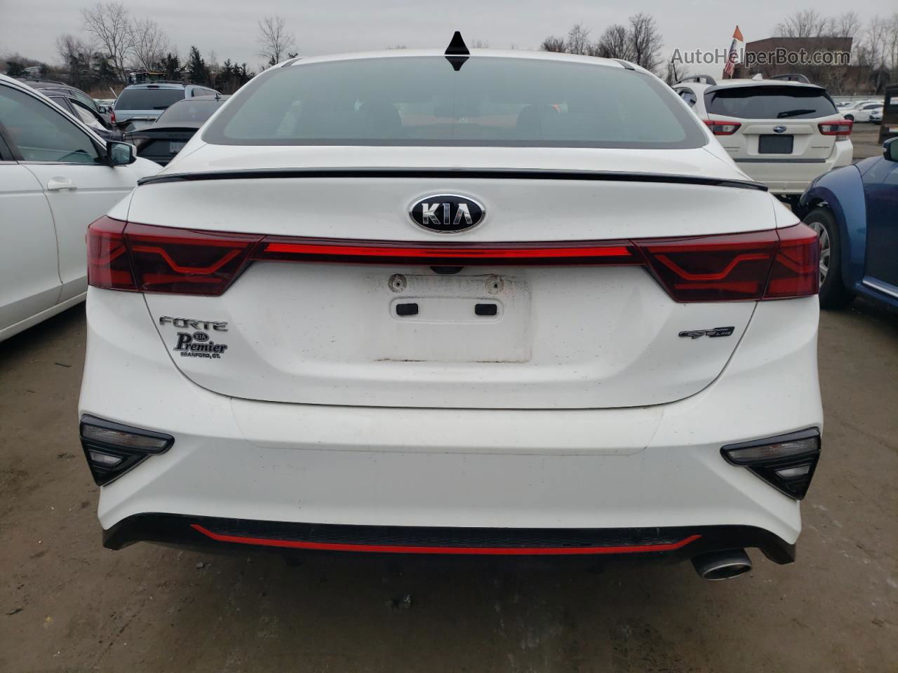 2020 Kia Forte Gt Line White vin: 3KPF34AD6LE145937