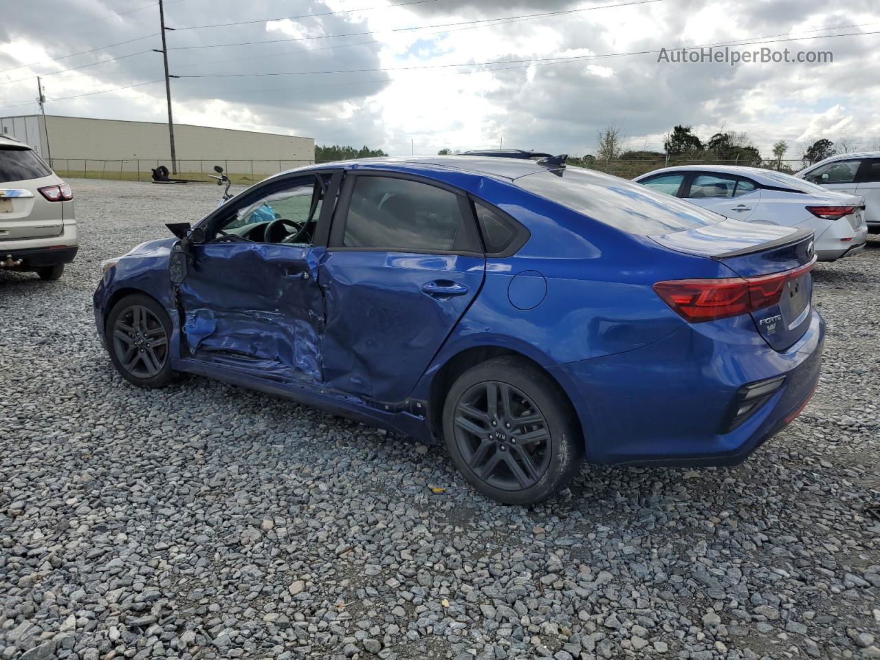 2020 Kia Forte Gt Line Blue vin: 3KPF34AD6LE204047