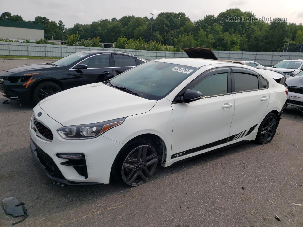 2020 Kia Forte Gt Line White vin: 3KPF34AD6LE221351