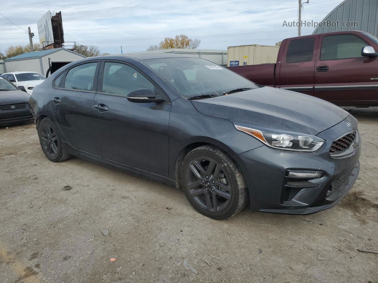 2020 Kia Forte Gt Line Gray vin: 3KPF34AD6LE228218