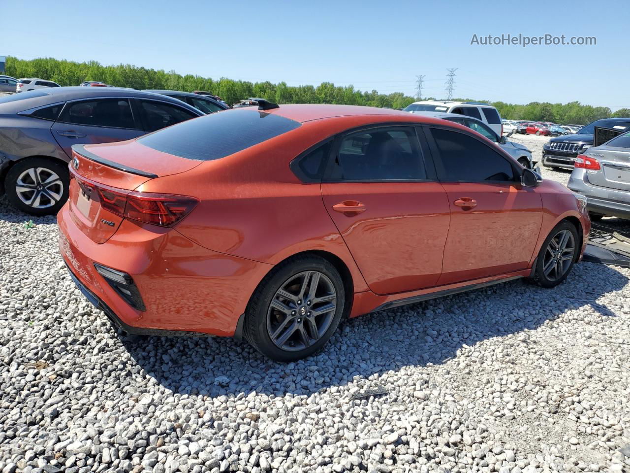 2020 Kia Forte Gt Line Orange vin: 3KPF34AD6LE233628