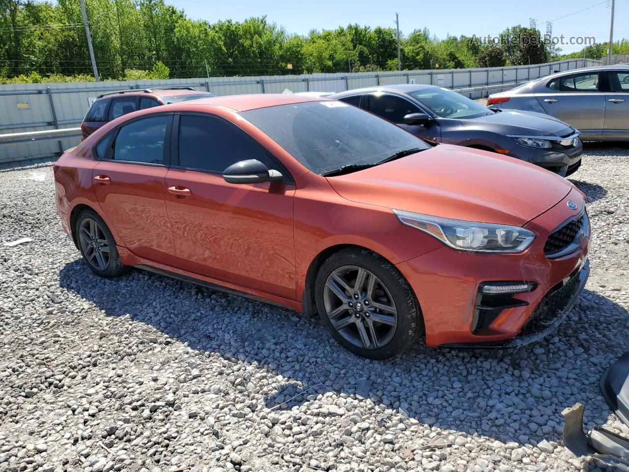 2020 Kia Forte Gt Line Orange vin: 3KPF34AD6LE233628