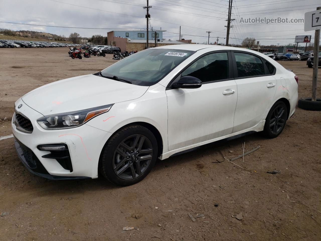 2020 Kia Forte Gt Line White vin: 3KPF34AD6LE244208