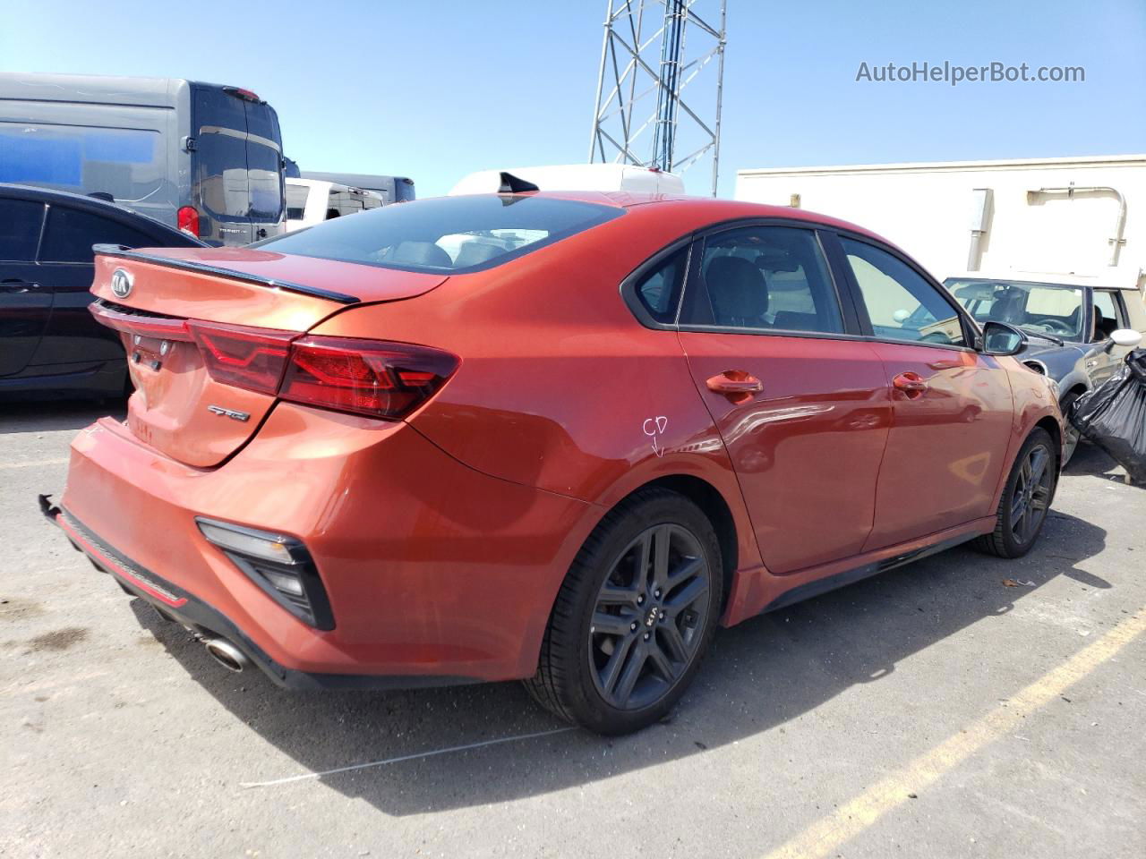 2020 Kia Forte Gt Line Красный vin: 3KPF34AD6LE255726