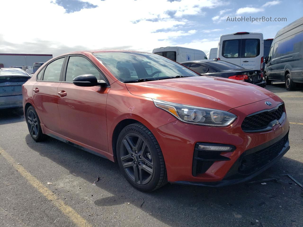 2020 Kia Forte Gt Line Красный vin: 3KPF34AD6LE255726