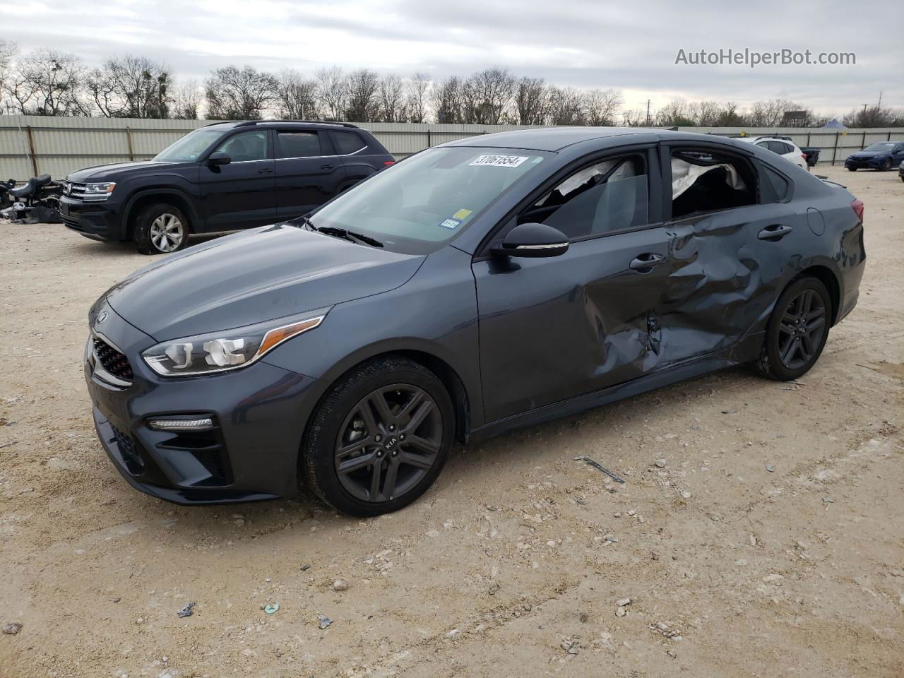 2020 Kia Forte Gt Line Серый vin: 3KPF34AD7LE206776