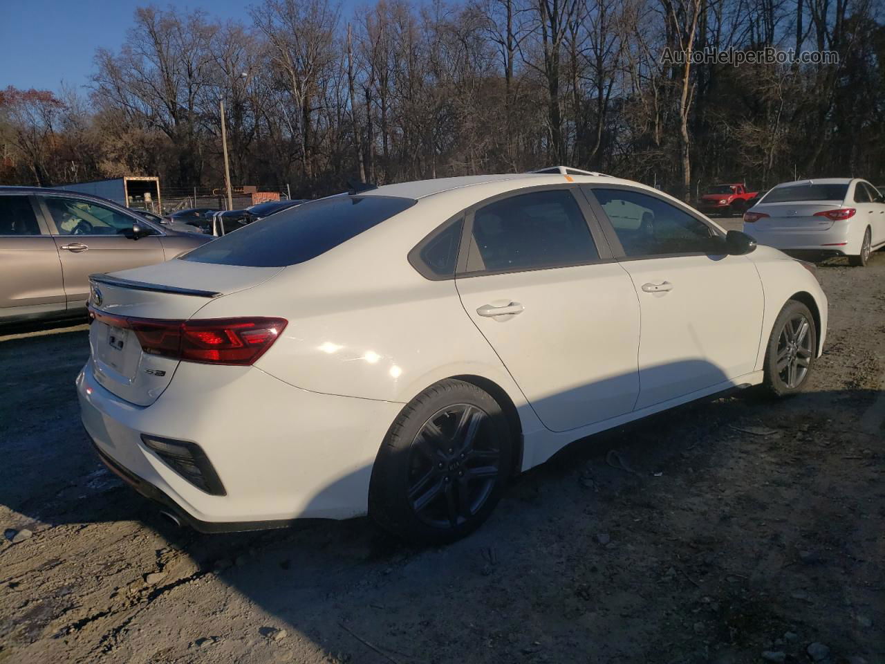 2020 Kia Forte Gt Line White vin: 3KPF34AD7LE257548