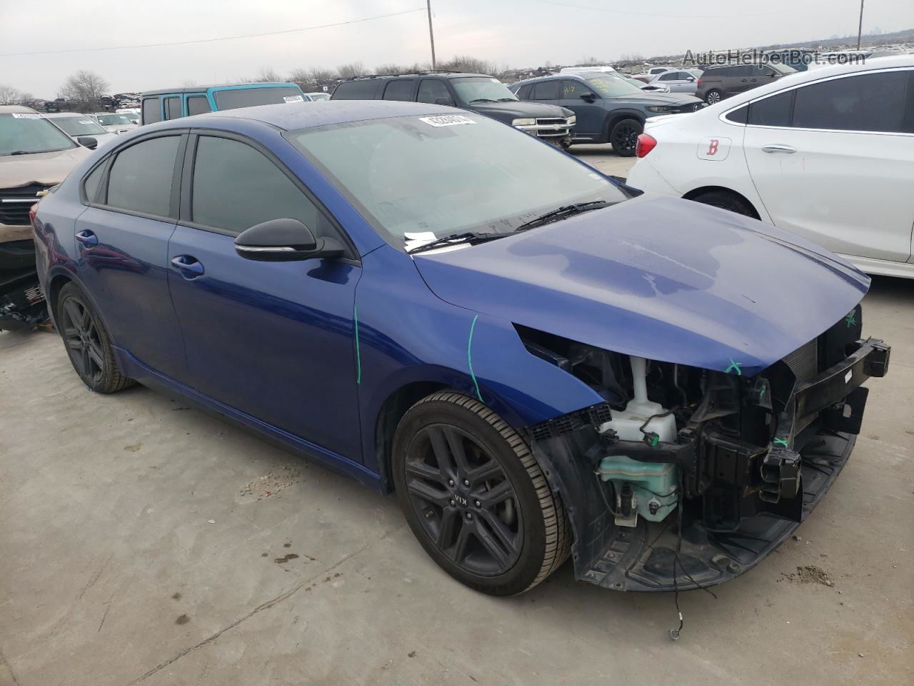 2020 Kia Forte Gt Line Blue vin: 3KPF34AD8LE252682