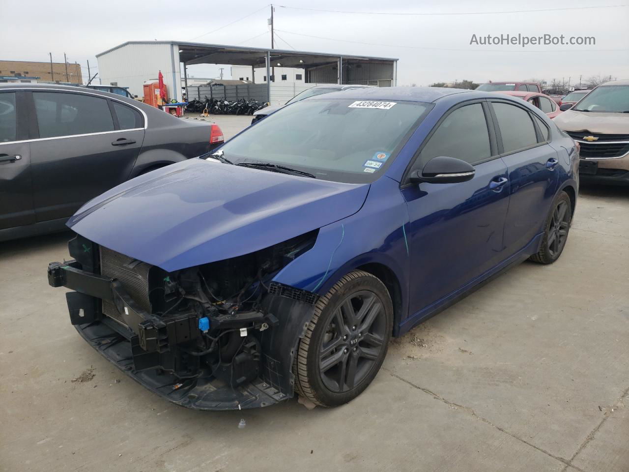 2020 Kia Forte Gt Line Blue vin: 3KPF34AD8LE252682