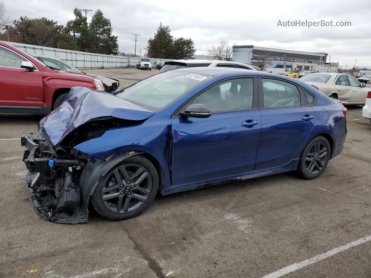 2020 Kia Forte Gt Line Blue vin: 3KPF34AD9LE228939