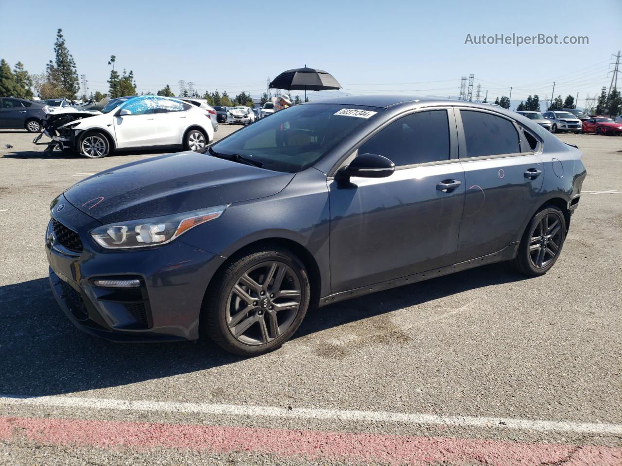 2020 Kia Forte Gt Line Gray vin: 3KPF34AD9LE243098