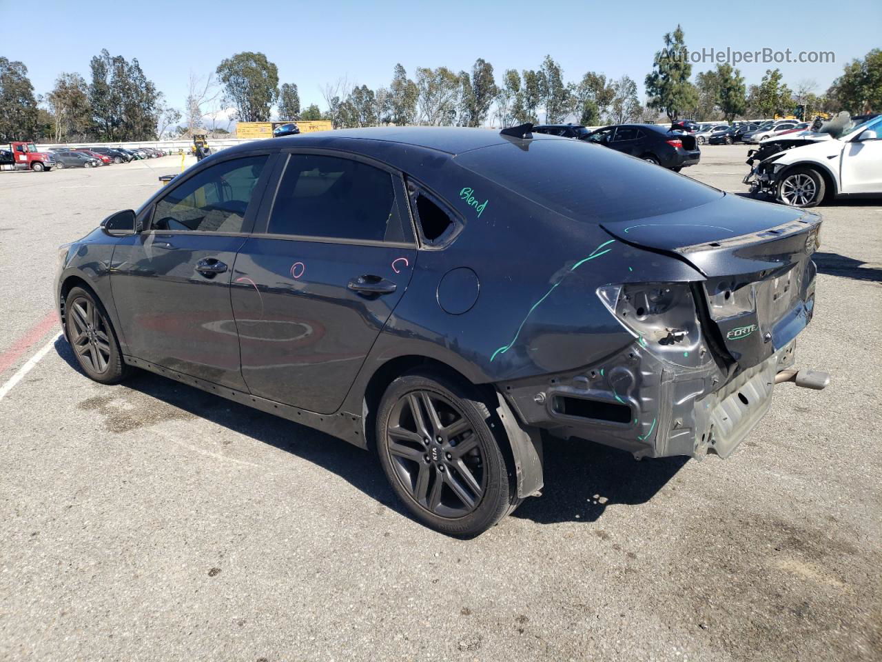 2020 Kia Forte Gt Line Gray vin: 3KPF34AD9LE243098