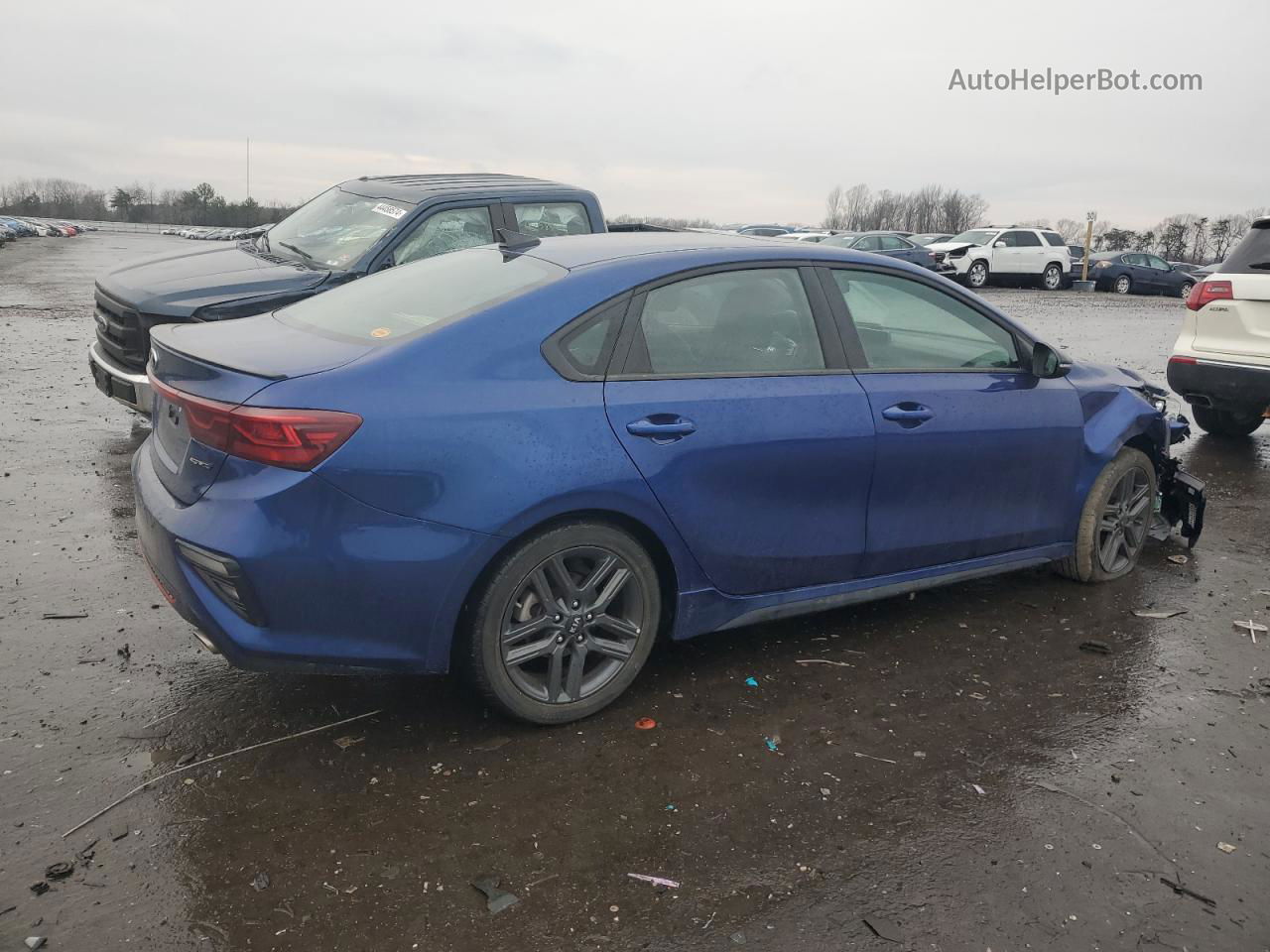 2020 Kia Forte Gt Line Blue vin: 3KPF34ADXLE160845