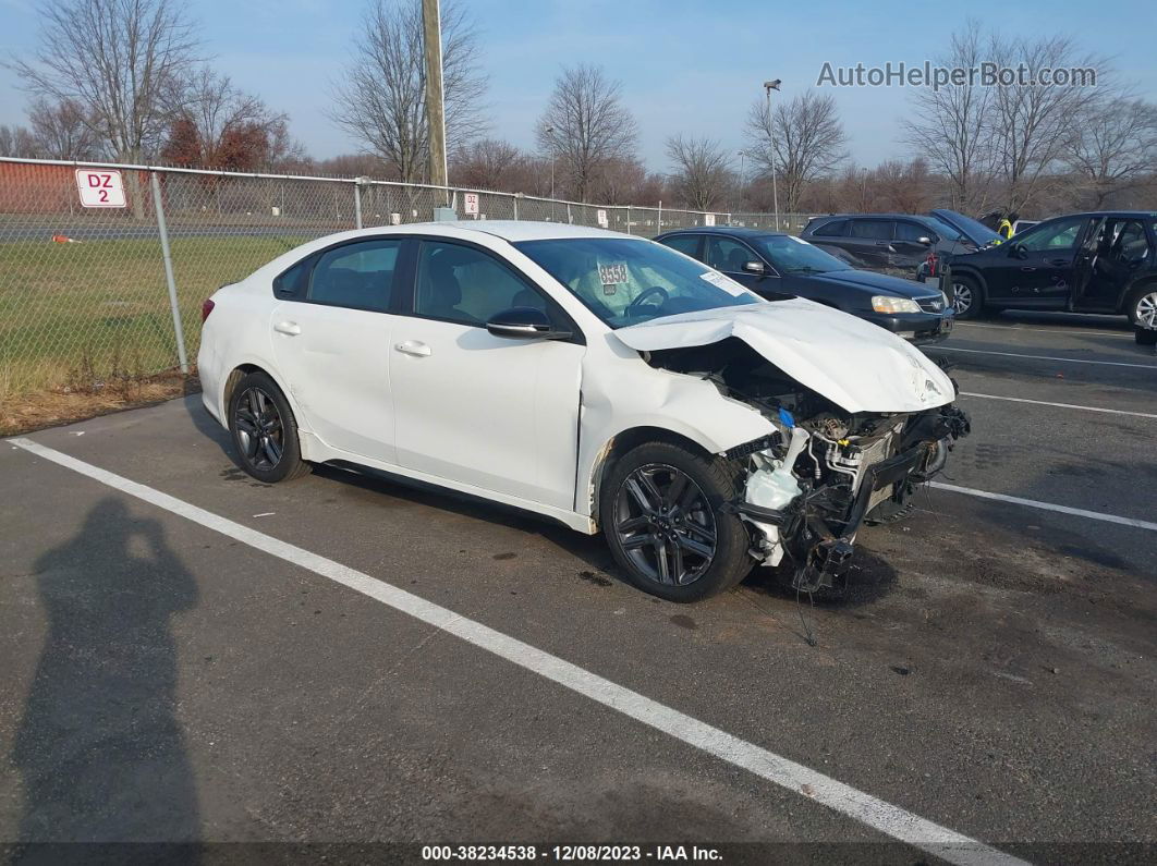 2020 Kia Forte Gt-line White vin: 3KPF34ADXLE199435