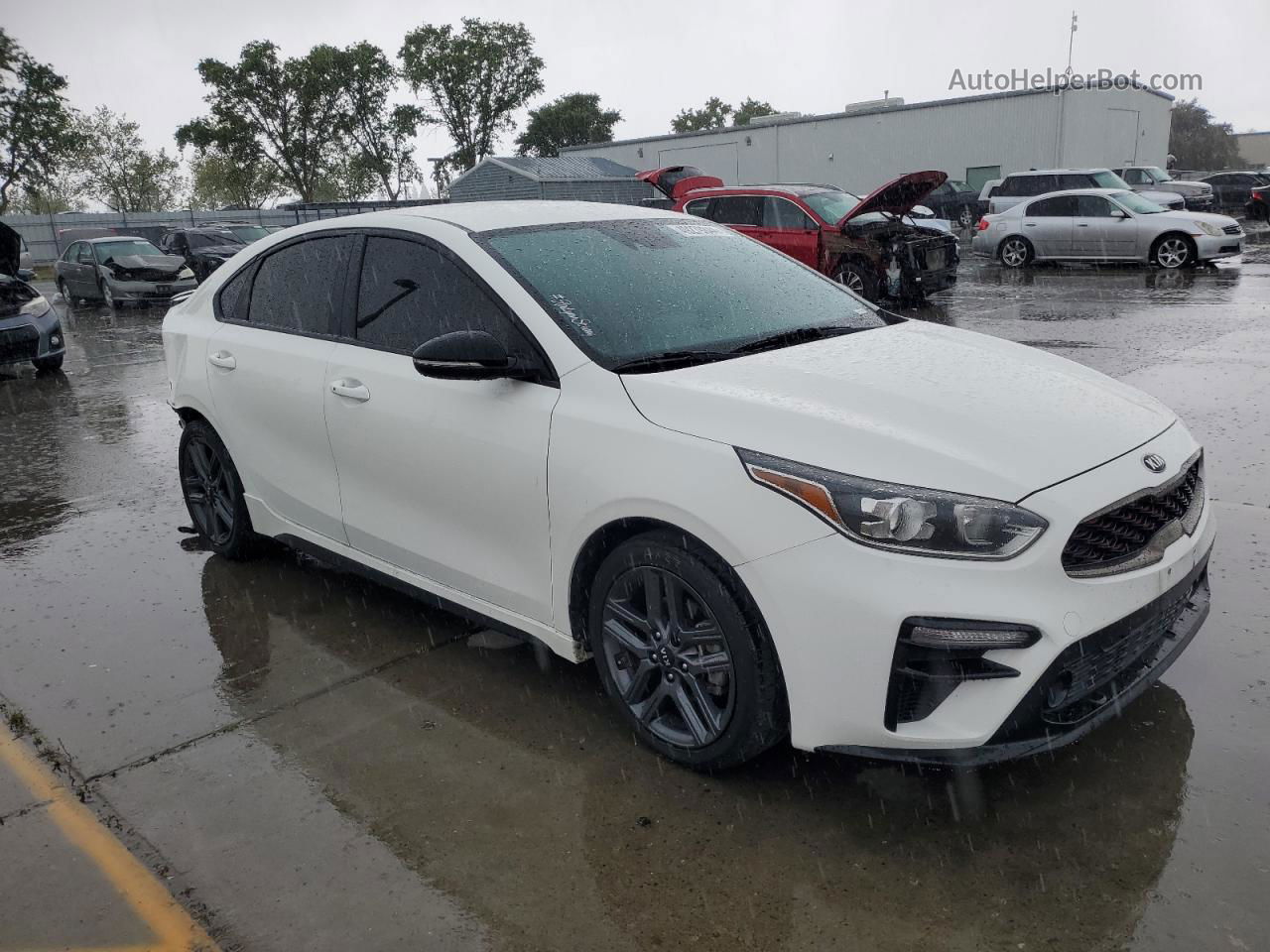 2020 Kia Forte Gt Line White vin: 3KPF34ADXLE250531