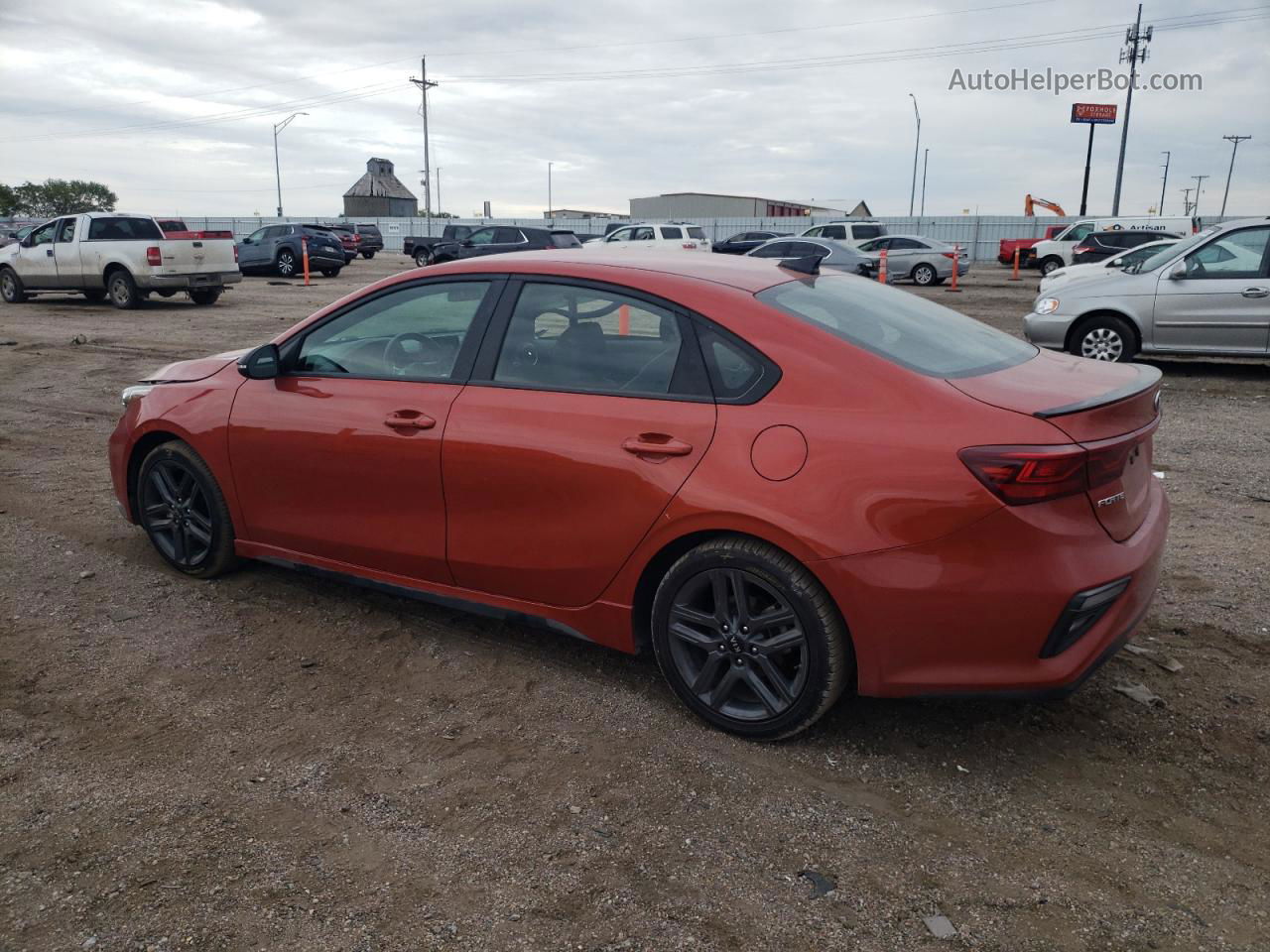 2020 Kia Forte Gt Line Orange vin: 3KPF34ADXLE260914