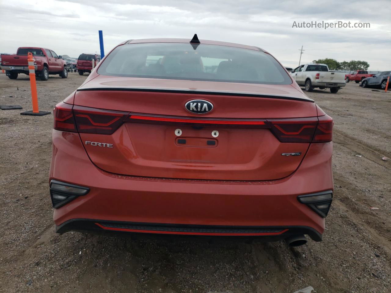 2020 Kia Forte Gt Line Orange vin: 3KPF34ADXLE260914