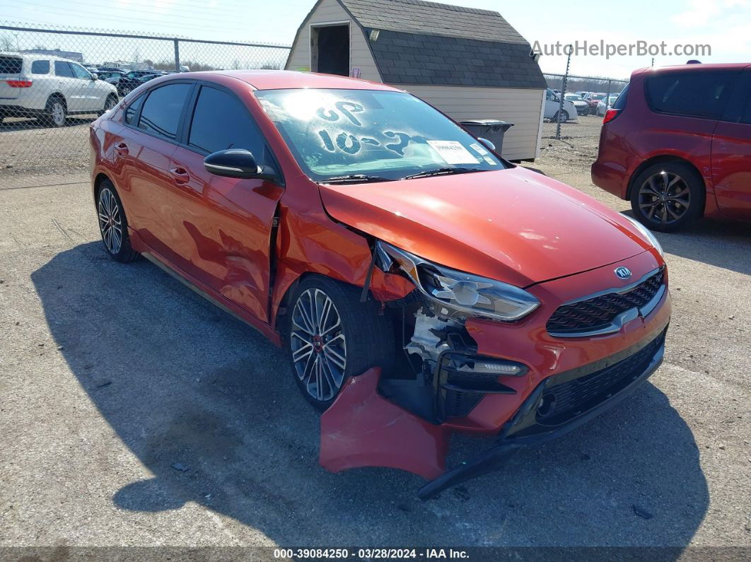 2020 Kia Forte Gt Orange vin: 3KPF44AC0LE255323