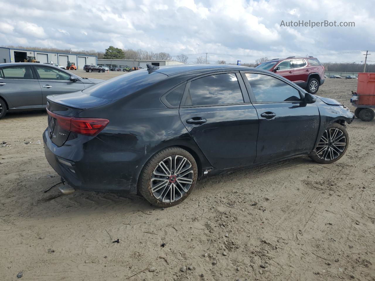 2020 Kia Forte Gt Черный vin: 3KPF44AC1LE148040