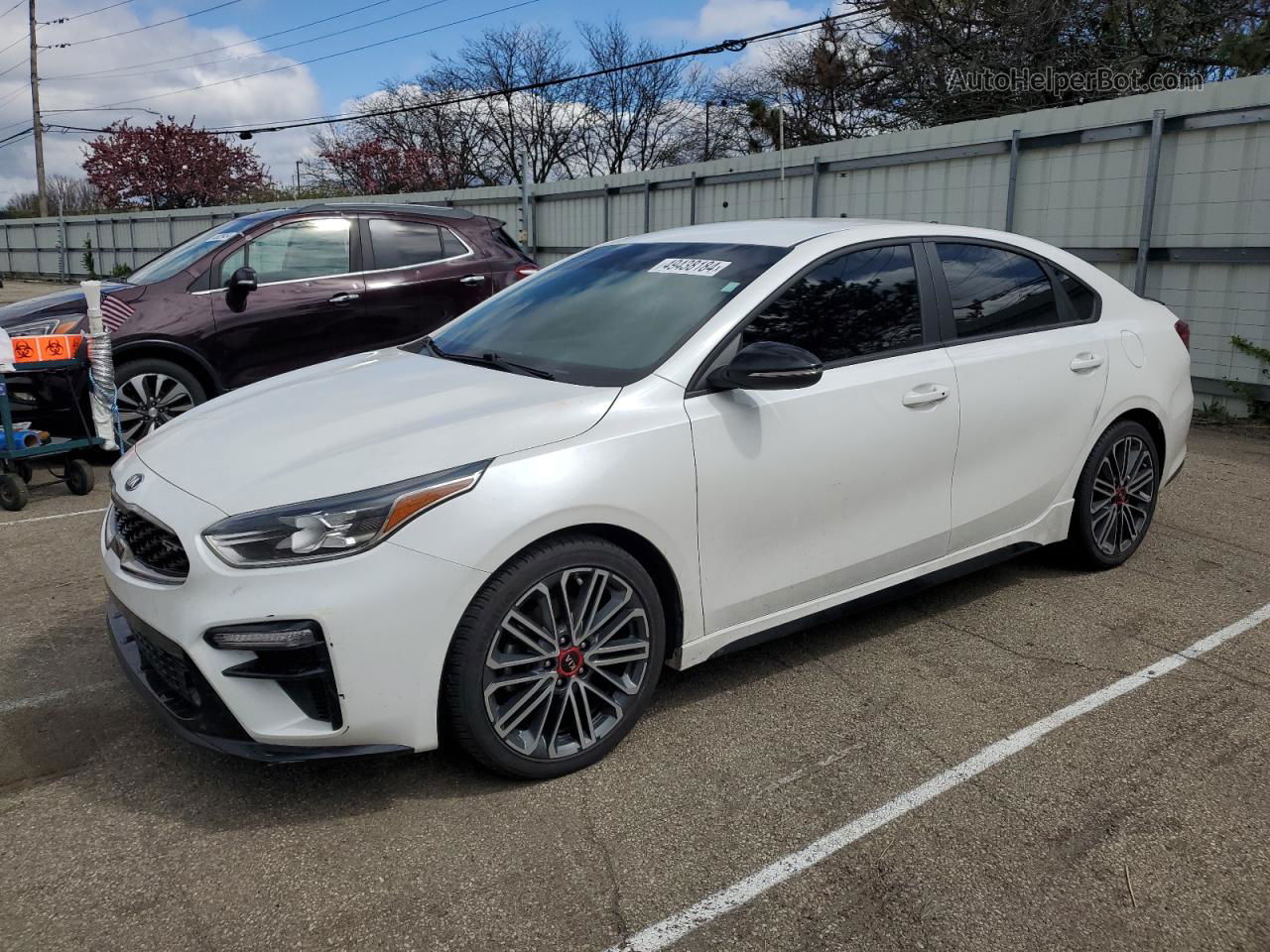 2020 Kia Forte Gt White vin: 3KPF44AC1LE258473