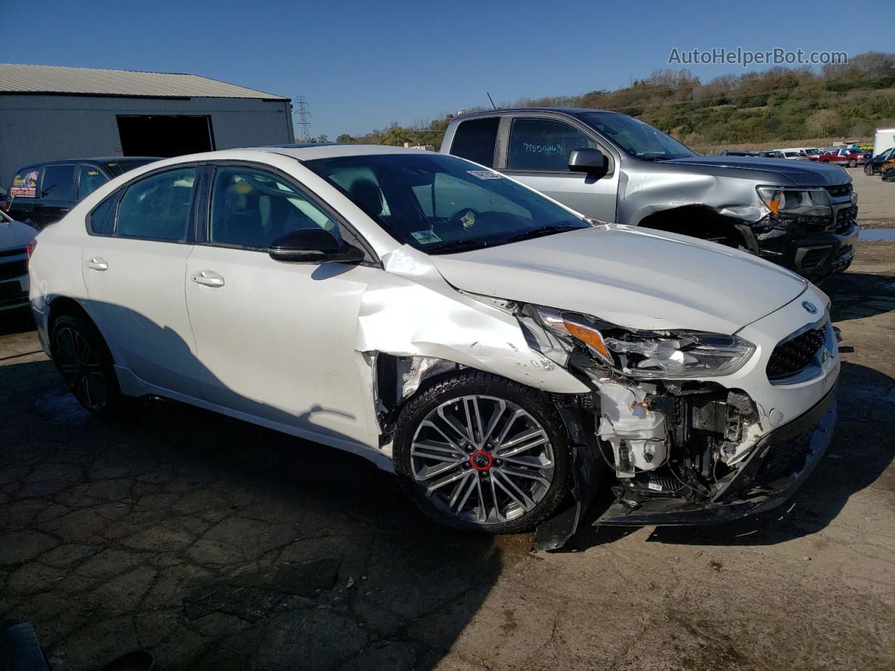 2020 Kia Forte Gt Белый vin: 3KPF44AC3LE147908