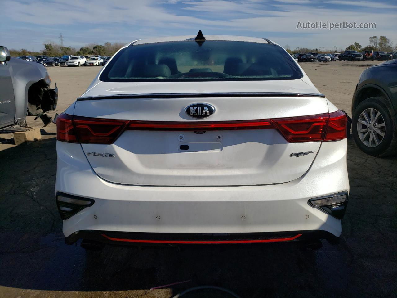 2020 Kia Forte Gt White vin: 3KPF44AC3LE147908