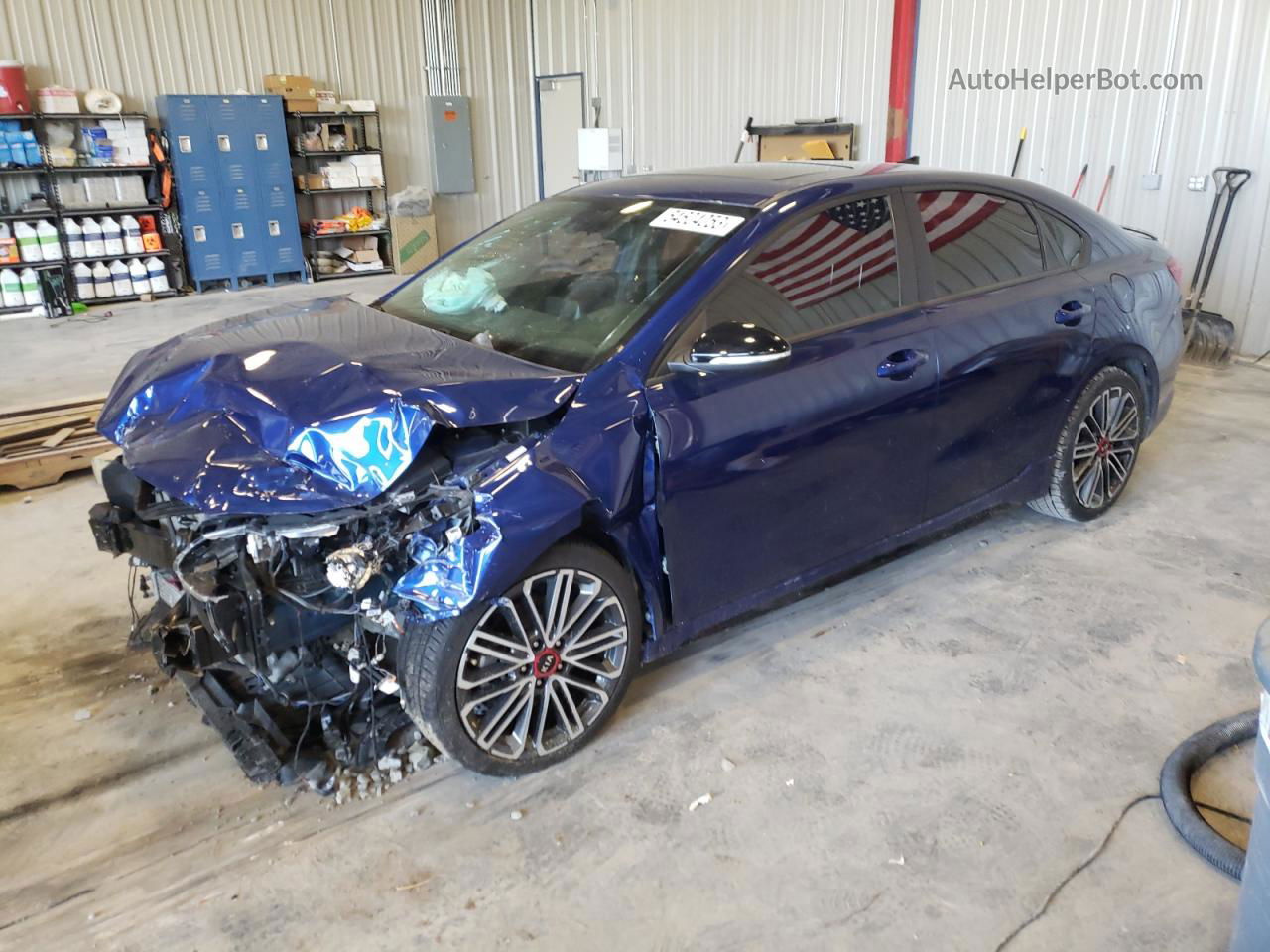 2020 Kia Forte Gt Blue vin: 3KPF44AC3LE172842