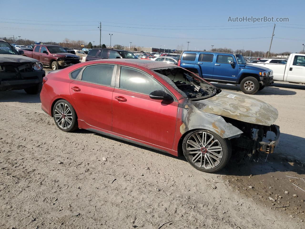 2020 Kia Forte Gt Burgundy vin: 3KPF44AC4LE162305