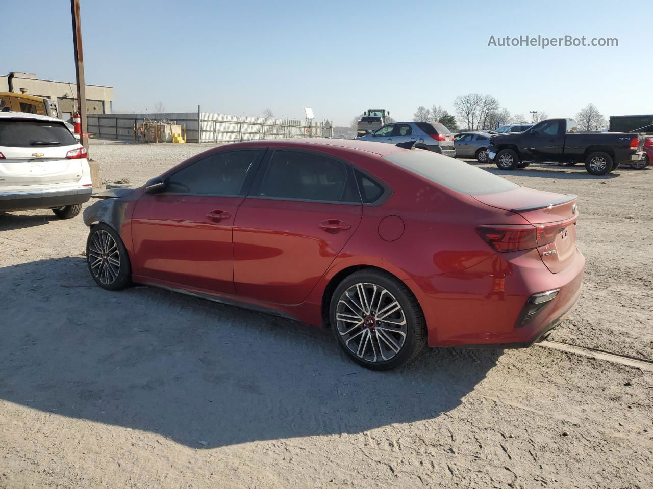 2020 Kia Forte Gt Бордовый vin: 3KPF44AC4LE162305