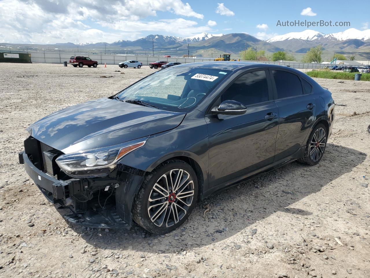 2020 Kia Forte Gt Gray vin: 3KPF44AC4LE174664