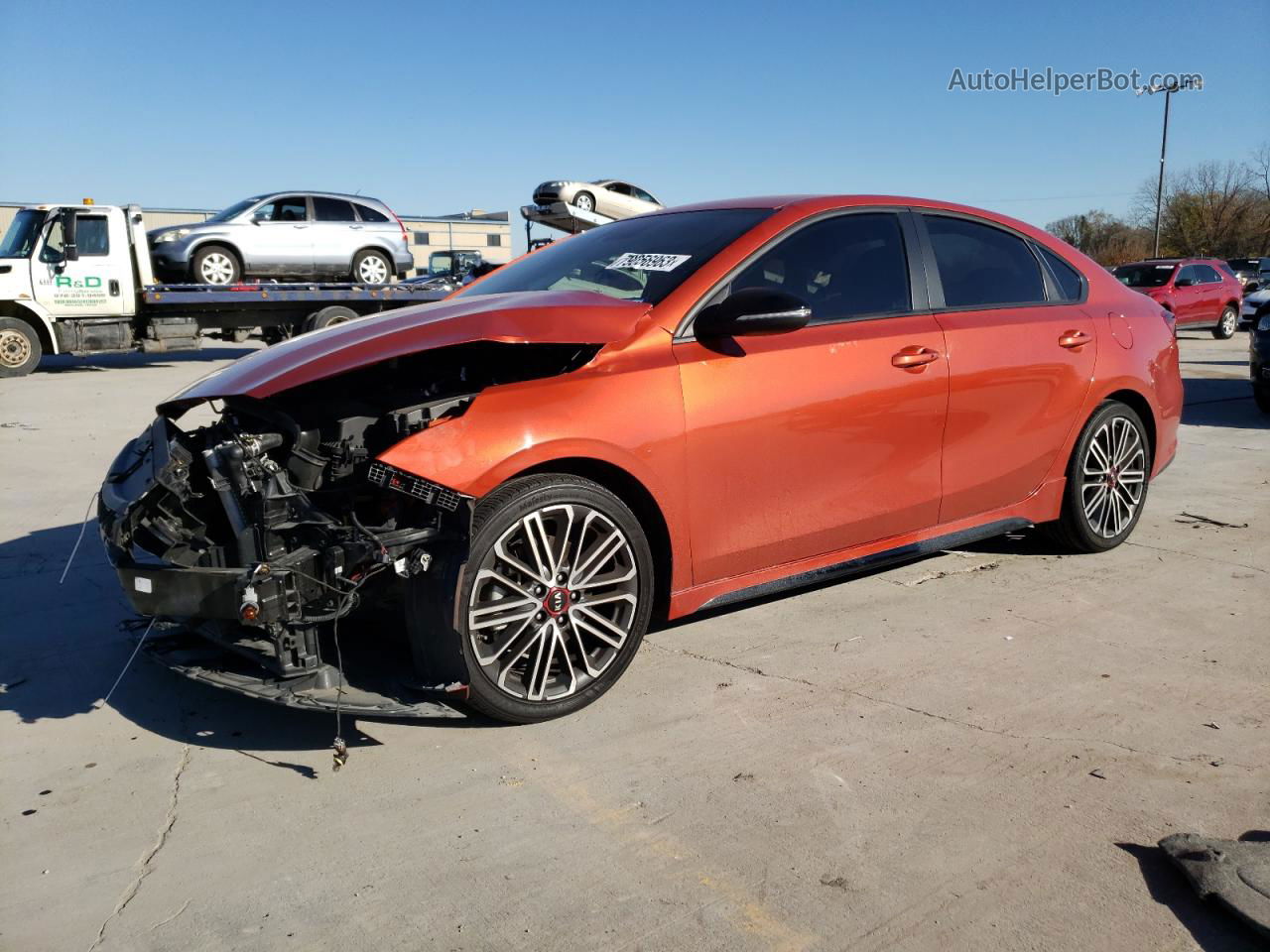 2020 Kia Forte Gt Orange vin: 3KPF44AC5LE193725