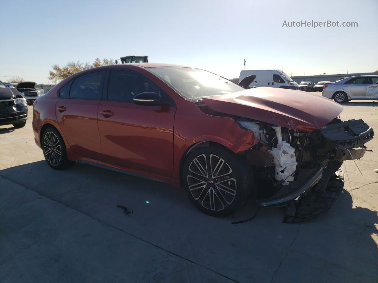 2020 Kia Forte Gt Orange vin: 3KPF44AC5LE193725